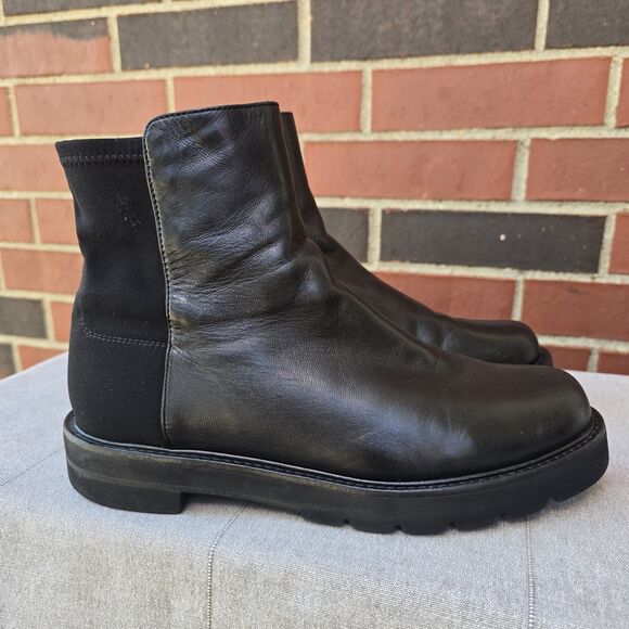 Stuart Weitzman 5050 Lift Pull On Ankle Boots Bootie Nappa Leather Womens 10B - Picture 3 of 9